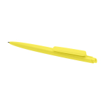 Penna in plastica riciclata design minimalista inchiostro nero color giallo seconda vista
