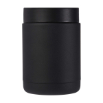 Portavivande termico in acciaio inossidabile riciclato con manico 500 ml color nero seconda vista posteriore