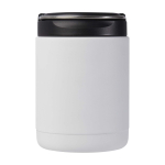 Portavivande termico in acciaio inossidabile riciclato con manico 500 ml color bianco seconda vista frontale
