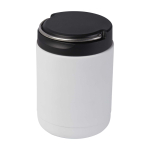 Portavivande termico in acciaio inossidabile riciclato con manico 500 ml color bianco
