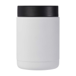 Portavivande termico in acciaio inossidabile riciclato con manico 500 ml color bianco seconda vista posteriore