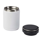 Portavivande termico in acciaio inossidabile riciclato con manico 500 ml color bianco seconda vista