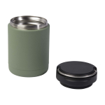 Portavivande termico in acciaio inossidabile riciclato con manico 500 ml color verde pastello seconda vista