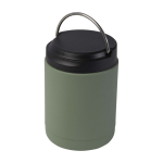 Portavivande termico in acciaio inossidabile riciclato con manico 500 ml color verde pastello quarta vista