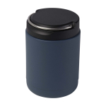 Portavivande termico in acciaio inossidabile riciclato con manico 500 ml color blu petrolio