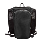 Gilet idratazione per running impermeabile e riflettente color nero seconda vista posteriore