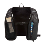 Gilet idratazione per running impermeabile e riflettente color nero seconda vista