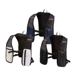 Gilet idratazione per running impermeabile e riflettente color nero seconda vista in vari colori