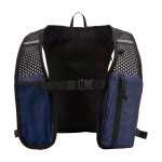 Gilet idratazione per running impermeabile e riflettente color blu mare seconda vista frontale