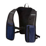 Gilet idratazione per running impermeabile e riflettente color blu mare