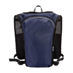 Gilet idratazione per running impermeabile e riflettente color blu mare seconda vista posteriore
