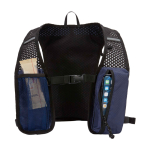 Gilet idratazione per running impermeabile e riflettente color blu mare seconda vista