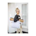 Borsa yoga in tessuto ripstop riciclato e impermeabile 18 l color blu mare immagine stile di vita