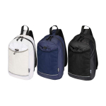 Borsa a tracolla per idratazione in tessuto riciclato impermeabile 6l color nero seconda vista in vari colori