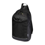 Borsa a tracolla per idratazione in tessuto riciclato impermeabile 6l color nero vista con stampa in transfer