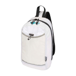 Borsa a tracolla per idratazione in tessuto riciclato impermeabile 6l color sabbia vista con stampa in transfer