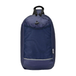 Borsa a tracolla per idratazione in tessuto riciclato impermeabile 6l color blu mare seconda vista frontale
