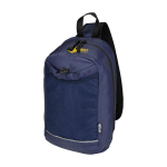 Borsa a tracolla per idratazione in tessuto riciclato impermeabile 6l color blu mare vista con stampa in transfer