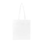 Shopper multiuso in non woven riciclato resistente allo strappo 6l color bianco seconda vista frontale