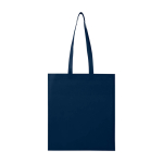 Shopper multiuso in non woven riciclato resistente allo strappo 6l color blu mare seconda vista frontale