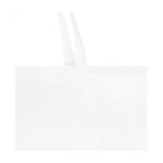 Borsa per la spesa in non woven riciclato e durevole con soffietto color bianco vista dettaglio 1
