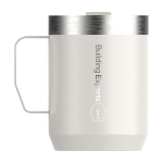 Tazza da campeggio in acciaio inox riciclato 236ml Stanley Everyday color beige vista con logo stampato 2