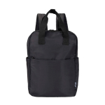 Zaino da viaggio ecologico multiuso per portatile 9l 14” color nero seconda vista frontale