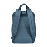 Zaino da viaggio ecologico multiuso per portatile 9l 14” color azzurro ciano seconda vista posteriore
