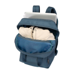Zaino da viaggio ecologico multiuso per portatile 9l 14” color azzurro ciano terza vista