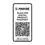 Zaino da viaggio ecologico multiuso per portatile 9l 14” color bianco sporco quarta vista