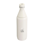 Borraccia ecologica con apertura doppia 600ml Stanley All Day Slim color beige vista con logo stampato 2