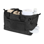Borsone da viaggio ecologico progettato per uso pratico e comodo 42l color nero terza vista