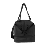 Borsone da viaggio ecologico progettato per uso pratico e comodo 42l color nero vista laterale