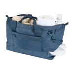 Borsone da viaggio ecologico progettato per uso pratico e comodo 42l color azzurro ciano terza vista