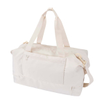 Borsone da viaggio ecologico progettato per uso pratico e comodo 42l color bianco sporco