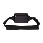 Borsa a tracolla da viaggio in poliestere riciclato con scomparto 1l color nero seconda vista posteriore