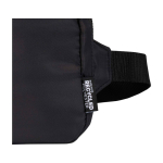 Borsa a tracolla da viaggio in poliestere riciclato con scomparto 1l color nero vista dettaglio 1