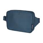 Borsa a tracolla da viaggio in poliestere riciclato con scomparto 1l color azzurro ciano