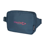 Borsa a tracolla da viaggio in poliestere riciclato con scomparto 1l color azzurro ciano