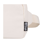Borsa a tracolla da viaggio in poliestere riciclato con scomparto 1l color bianco sporco vista dettaglio 1