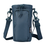 Borsa da viaggio per bottiglie realizzata con materiali ecologici 2l color azzurro ciano seconda vista frontale