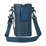 Borsa da viaggio per bottiglie realizzata con materiali ecologici 2l color azzurro ciano seconda vista posteriore