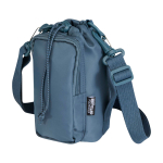 Borsa da viaggio per bottiglie realizzata con materiali ecologici 2l color azzurro ciano seconda vista