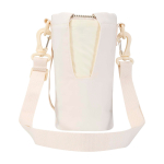 Borsa da viaggio per bottiglie realizzata con materiali ecologici 2l color bianco sporco seconda vista posteriore