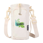 Borsa da viaggio per bottiglie realizzata con materiali ecologici 2l color bianco sporco