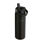 Borraccia in acciaio inox riciclato con tappo ribaltabile e cannuccia 700ml Stanley IceFlow™ 2.0 color nero
