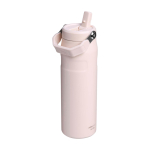 Borraccia in acciaio inox riciclato con tappo ribaltabile e cannuccia 700ml Stanley IceFlow™ 2.0 color rosa chiaro