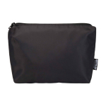 Pochette da viaggio ecologico con scomparto principale 2l color nero seconda vista frontale