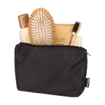 Pochette da viaggio ecologico con scomparto principale 2l color nero seconda vista