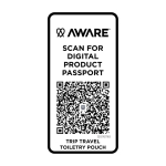 Pochette da viaggio ecologico con scomparto principale 2l color nero terza vista